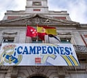 La Comunidad felicita al Real Madrid con una pancarta