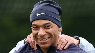 Mbappé, durante un entrenamiento reciente con la selección francesa en Clairefontaine.