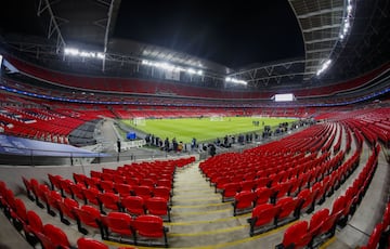 Real Madrid train at Wembley ahead of the MD4 meeting with Tottenham.