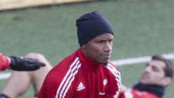 Claudio Beauvue, durante el entrenamiento.