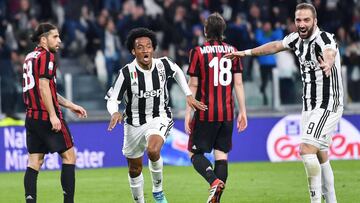 Juan Guillermo Cuadrado marc&oacute; gol en el triunfo de Juventus sobre Milan por Seria A