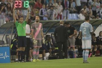 Juan Carlos,portero suplente del Rayo, tuvo que salir tras la expulsión de Toño.