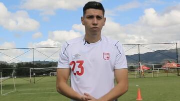 Johan Caballero se presenta a la afición de Santa Fe