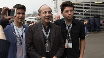 Felipe Calderón da a su favorito para el Gran Premio de México