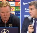 Del "tiene todo mi apoyo" al "no es verdad"... así ha cambiado la relación Koeman-Laporta