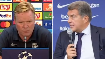 Del "tiene todo mi apoyo" al "no es verdad"... así ha cambiado la relación Koeman-Laporta