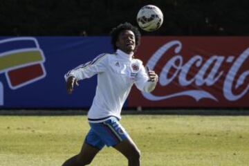 La Selección Colombia realizó su último entrenamiento en la Sede de la Universidad Católica San Carlos de Apoquindo.