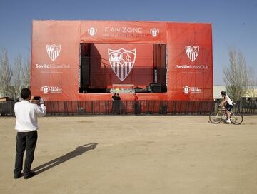 20/04/18 FINAL COPA DEL REY 2018 PREPARATIVOS FAN ZONE SEVILLA