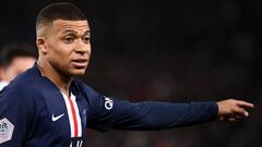 El delantero franc&eacute;s del PSG, Kylian Mbapp&eacute;, durante un partido.