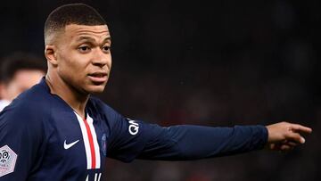 El delantero francés del PSG, Kylian Mbappé, durante un partido.