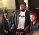 Neymar estuvo en el Warriors -Cavs y le regaló una camiseta a Durant