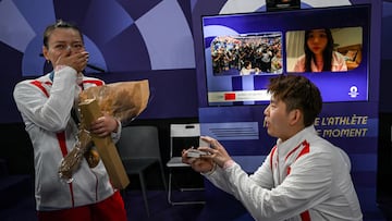 ¡Premio doble! Atleta china gana oro y recibe propuesta de matrimonio en Paris 2024
