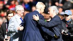 Ferguson y Mourinho estuvieron presentes en el homenaje a Wenger.