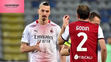 Picados al extremo: Ibra le 'dedicó' un gol a Godín acompañado de un obsceno gesto