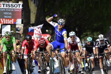 Marcel Kittel se impuso al sprint en Troyes, por delante de D¨¦mare y Greipel.