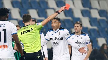 Muriel, expulsado en derrota de Atalanta ante Sassuolo