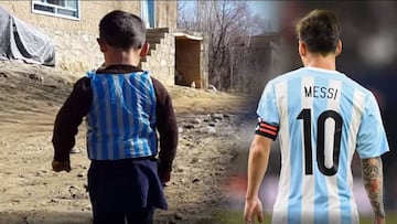 El niño Murtaza que se hizo la camiseta de Messi con una bolsa de basura.