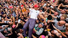 NORTHAMPTON, ENGLAND - JULY 14: Lewis Hamilton of Mercedes and Great Britain during the F1 Grand Prix of Great Britain at Silverstone on July 14, 2019 in Northampton, England. (Photo by Peter J Fox/Getty Images)