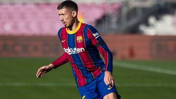 Cl&eacute;ment Lenglet durante una acci&oacute;n del partido de ayer 