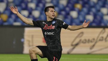 Hirving Lozano jugó 30 minutos en el empate entre Napoli y Hellas Verona