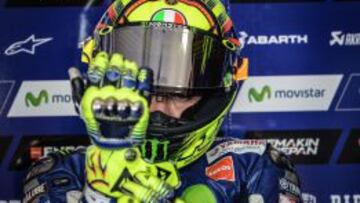 Rossi ha sufrido una caída sin consecuencias.