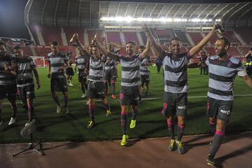 Los jugadores del equipo nazarí celebraron el ascenso a Primera.