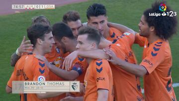 Resumen y goles del Almería vs. Osasuna en LaLiga 1|2|3