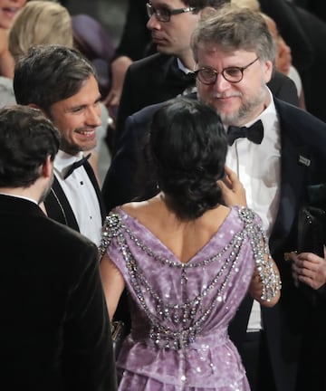 Guillermo del Toro, Salma Hayek y Gael García, Premios Oscar 2018
