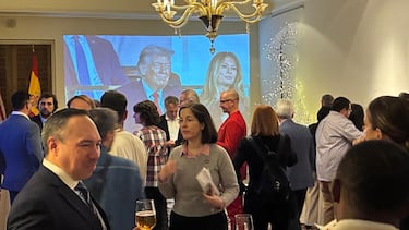 Imagen de la embajada de Estados Unidos durante la celebración del sorteo del Mundial.