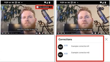 Correcciones de YouTube te ayudará a poner aclaraciones en mitad de un video subido