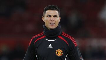 Soccer Football - Premier League - Manchester United v Arsenal - Old Trafford, Manchester, Britain - December 2, 2021 Manchester United&#039;s Cristiano Ronaldo during the warm up before the match REUTERS/Phil Noble EDITORIAL USE ONLY. No use with unautho