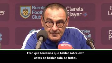 Cosas así quedan para siempre: el gesto de Sarri con el Leicester en su rueda de prensa