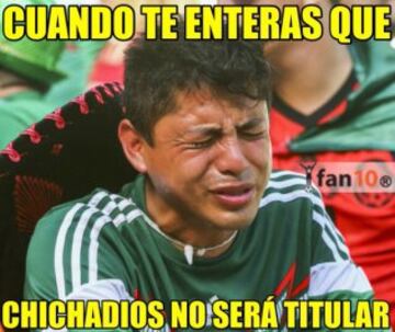 Chicharito salvó la noche del 'Tri' y se llevó los memes contra Chile