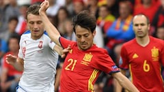 David Silva joins the Spain 100 club, against Czech Republic