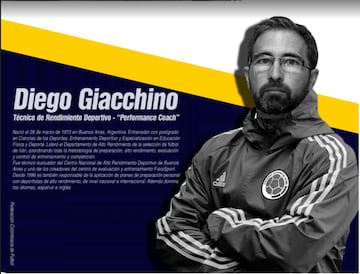 Diego Giacchino, técnico de rendimiento deportivo