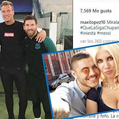 Maxi acusa a Wanda de la foto con Messi y del "Que la siga ch..."
