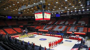La Fuente de San Luis, durante el Espa?a-Ruman¨ªa de las Ventanas de clasificaci¨®n para el Eurobasket 2022.