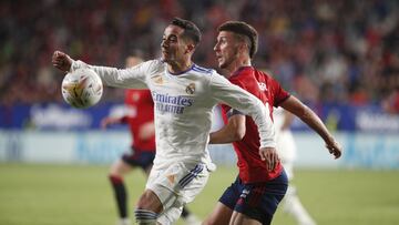 Lucas V&aacute;zquez ante Oier Sanjurjo.