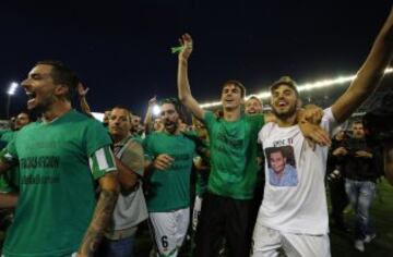 Los verdiblancos celebraron el ascenso.