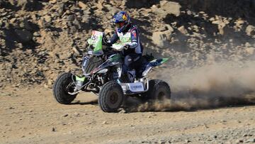 Jeddah (Saudi Arabia), 05/01/2020.- Chilean rider Ignacio Casale in action on his Yamaha quad during the first stage of the Rally Dakar 2020 from Jeddah to Al Wajh, Saudi Arabia, 05 January 2020. The Rally Dakar takes place in Saudi Arabia from 05 to 17 January 2020. (Arabia Saudita) EFE/EPA/ANDRE PAIN