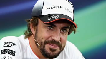 Alonso en la rueda de prensa del GP de Jap&oacute;n.