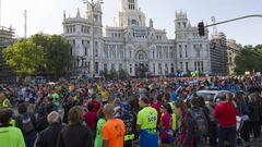 Momentos antes de la salida en la Marat&oacute;n de Madrid. 
 