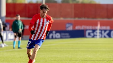 Javier Boñar, en un partido de Youth League.