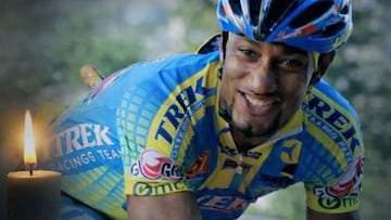 Cartel con el que la Unión Ciclista Caribeña ha mostrado sus condolencias por la muerte del ciclista trinitense Colin Wilson