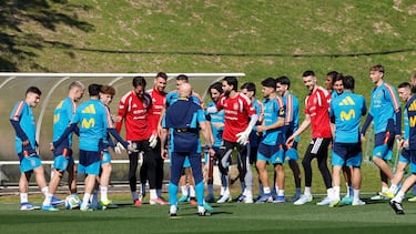 24/03/26 ENTRENAMIENTO SELECCION ESPAÑOLA ABSOLUTA ESPAÑA RFEF JOAN GARCIA UNAI SIMON DAVID RAYA ALEX REMIRO PORTEROS GRUPO