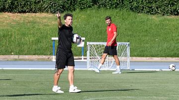 Entrenamiento de la Ud Almería.  Rubi