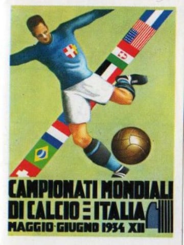 El Mundial de Italia estuvo muy politizado por el r¨¦gimen de Mussolini para conseguir el t¨ªtulo y enaltecer el orgullo de la patria italiana. Espa?a fue eliminada en cuartos tras perder 1-0 contra Italia, gol de Giuseppe Meazza, en el partido de desempate.