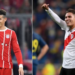 El XI ideal de los colombianos en Europa vs. los de América