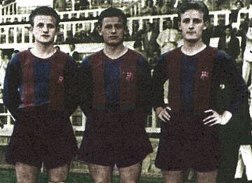 Acabada la guerra civil, un joven Julio Gonzalvo comenzó a hacer sus pinitos en el Espanyol, club con el que consiguió la Copa de 1940. Poco después sus hermanos menores, José y Mariano, empezaron a destacar en el Sabadell y el Zaragoza, respectivamente.