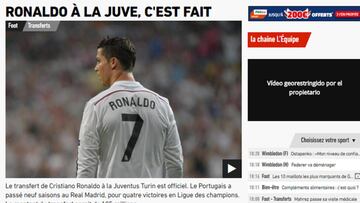 Portada de L'Equipe.
